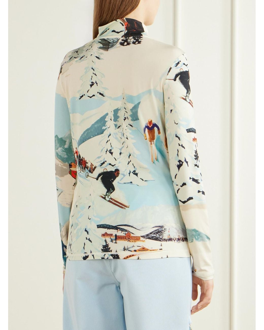 Bogner Multicolor Beline Printed Stretch-Shell Zip-Up Base Layer