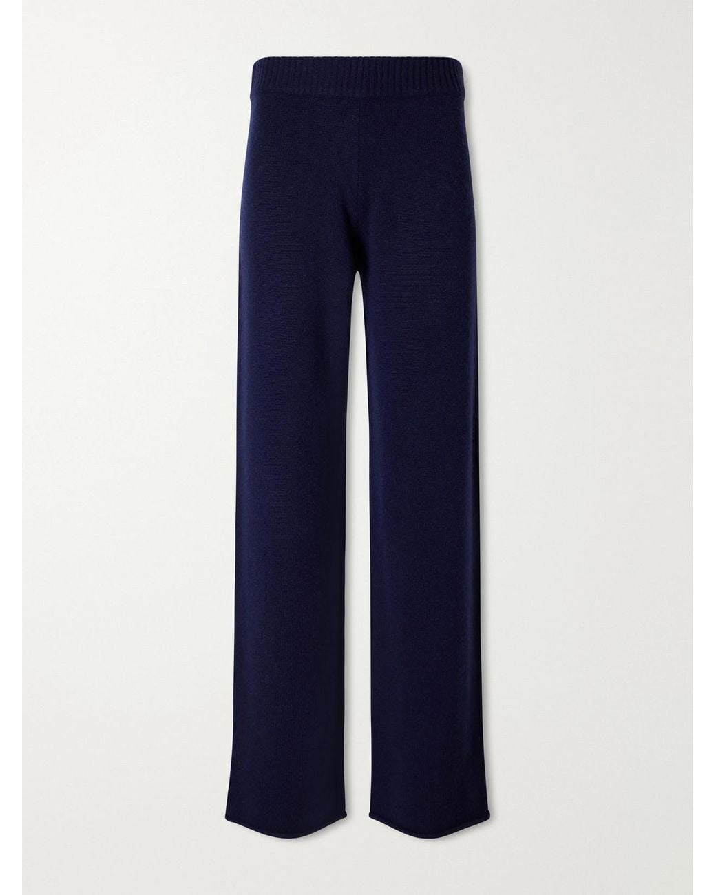 James Perse Blue Cashmere Wide-Leg Pants