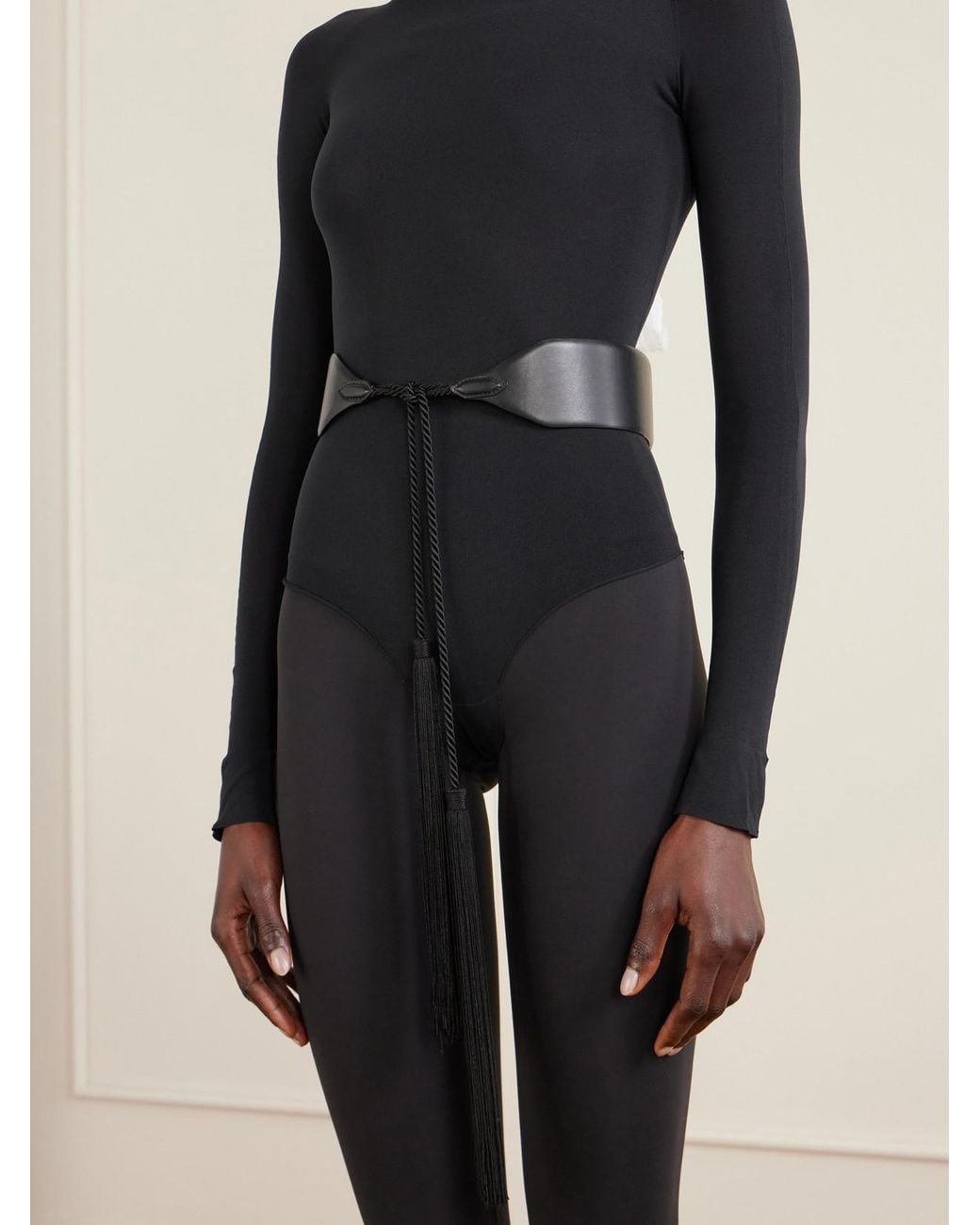 Alaïa White Tasseled Leather Belt
