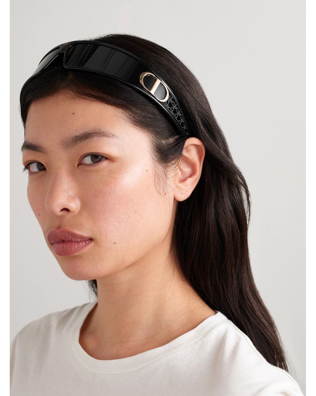 Dior Gray Verydior M1U Wrap-Around Acetate Sunglasses