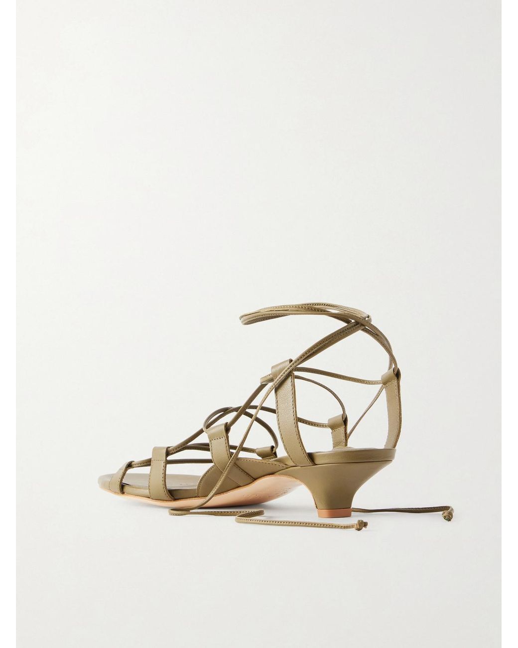 Jamie Haller Natural The Sparta Lace-Up Leather Sandals
