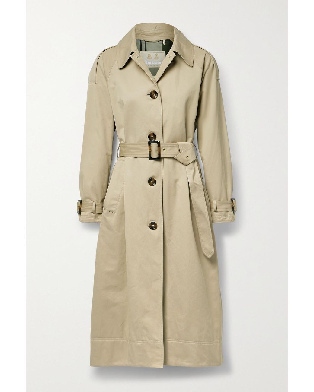 Barbour Marie Belted Cotton blend Trench Coat in Natural Lyst UK
