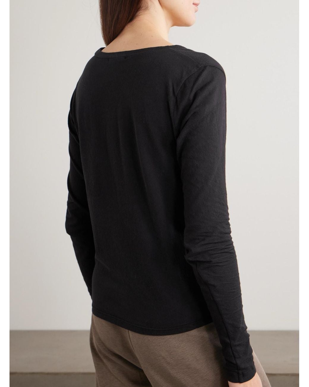 James Perse Black Cotton-Jersey T-Shirt