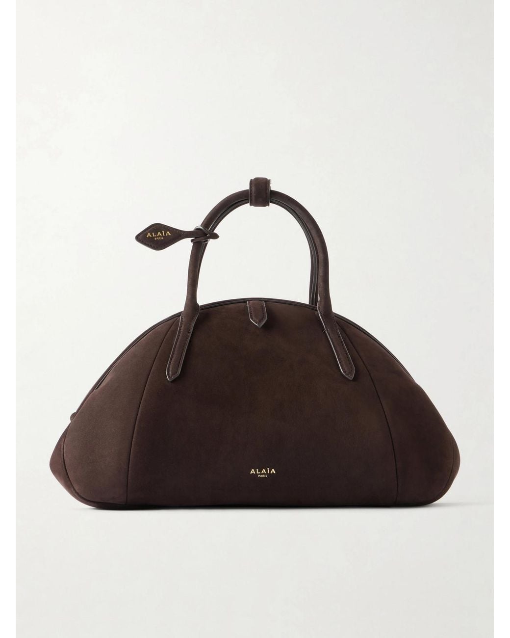 Alaïa Brown Suede Top-Handle Bag