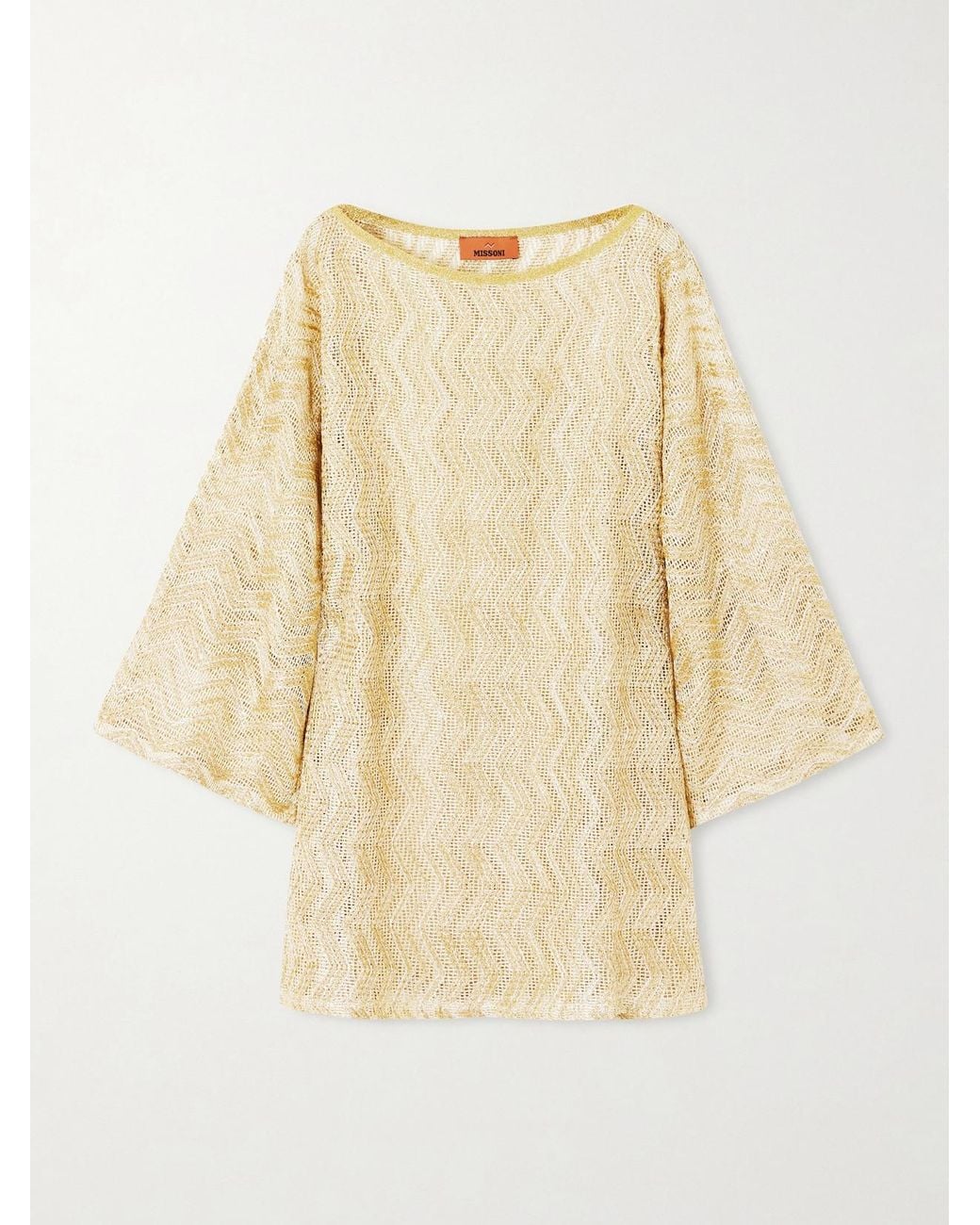 Missoni Natural Mare Metallic Crochet-Knit Cover-Up