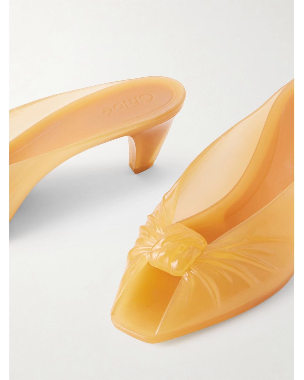 Chloé Natural Ruched Tpu Mules