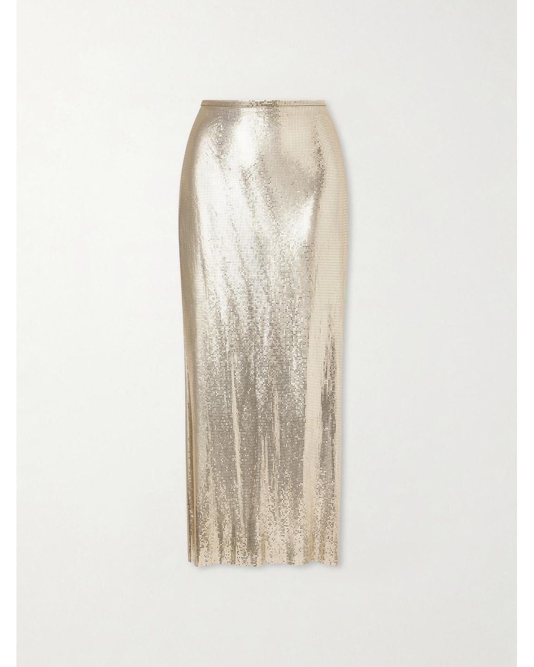 Rabanne White Chainmail Maxi Skirt