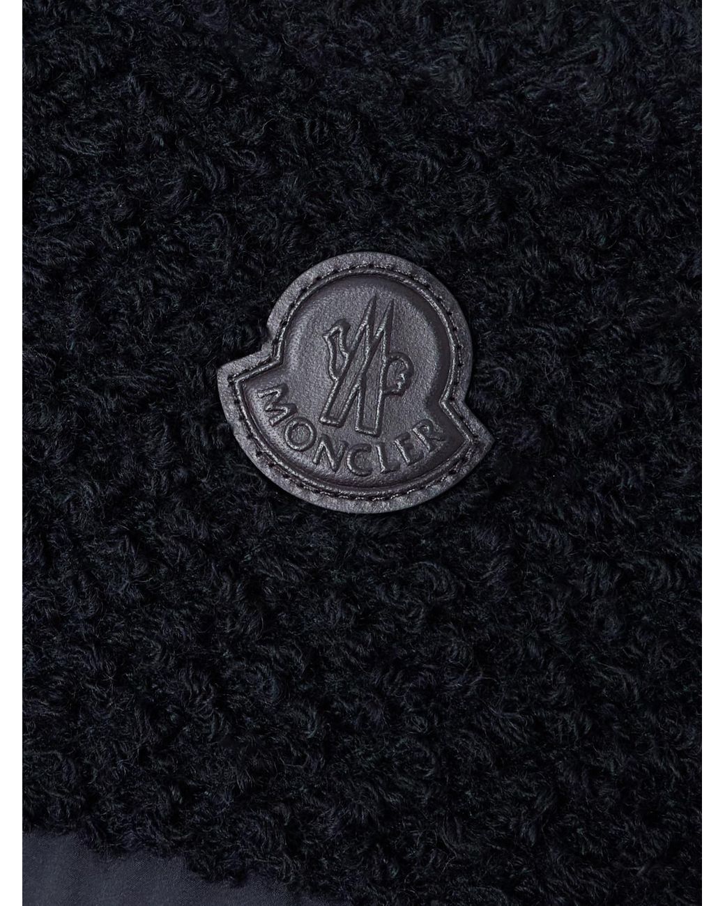 Moncler Blue Fallavier Appliquéd Quilted Shell And Wool-Bouclé Down Vest