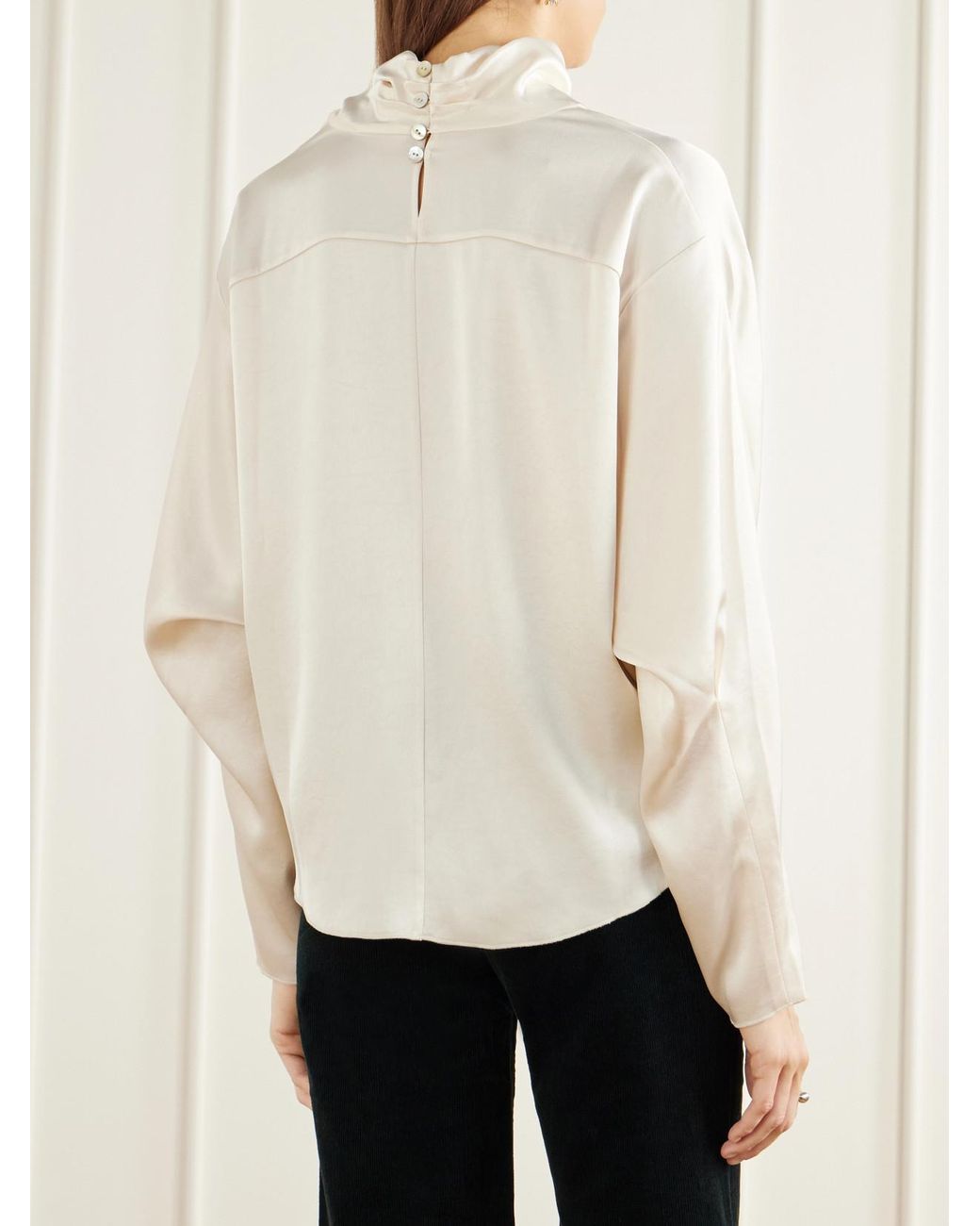 Citizens of Humanity White Ilaria Satin Blouse
