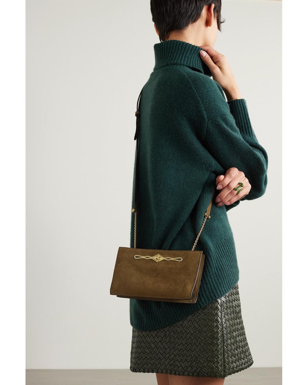 Metier Natural Fernando Jorge Ease Embellished Suede Clutch