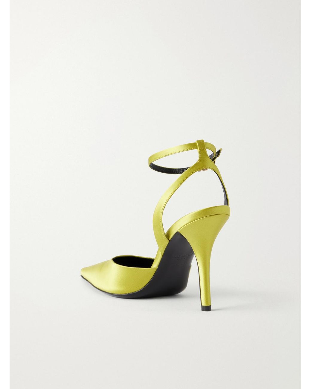 Balmain Metallic 100 Embellished Satin Pumps