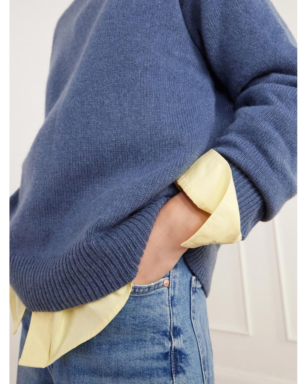 The Elder Statesman Blue Zuma Cashmere Sweater