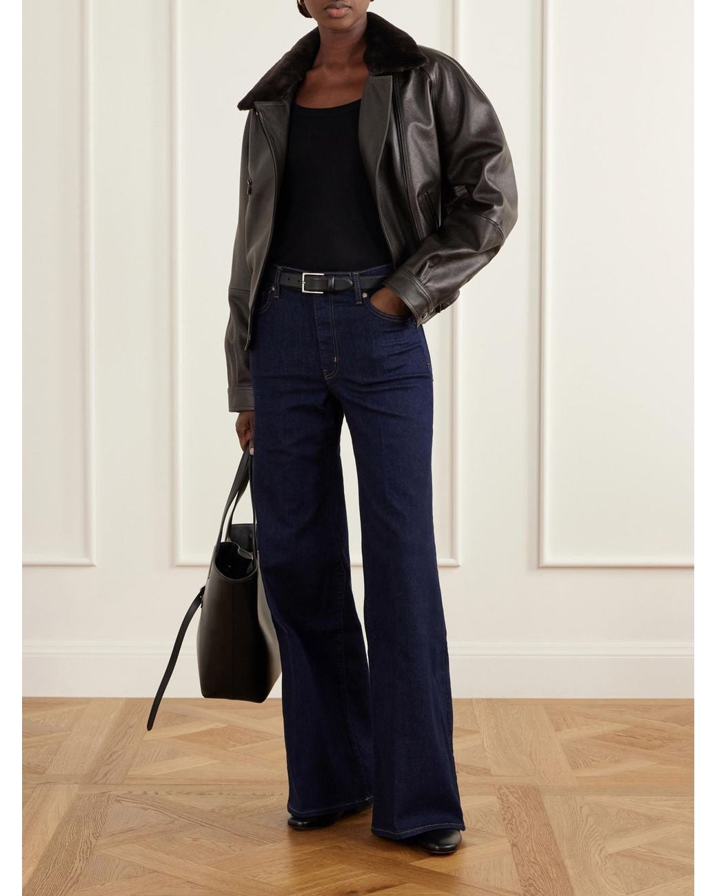 FRAME Blue The Palace High-Rise Wide-Leg Jeans
