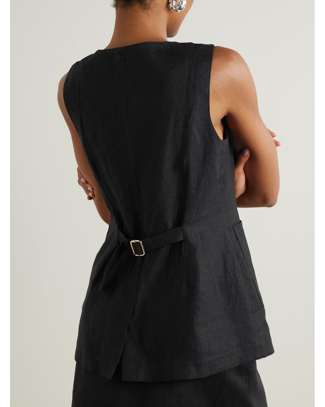 Posse Black Emma Linen Vest