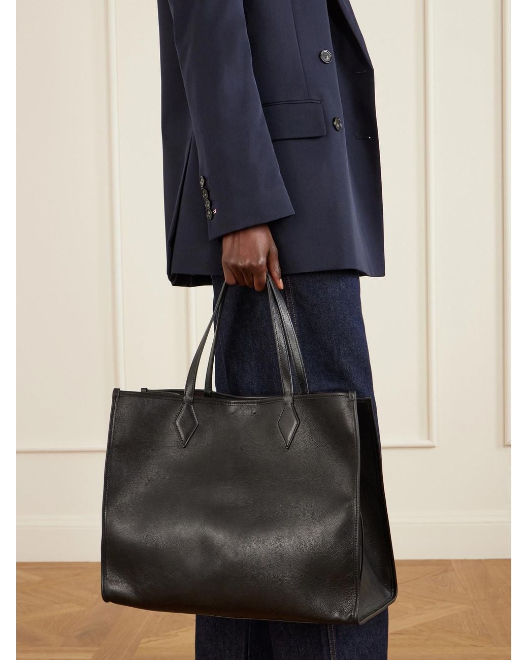 Metier Black Chameleon 41 Textured-Leather Tote