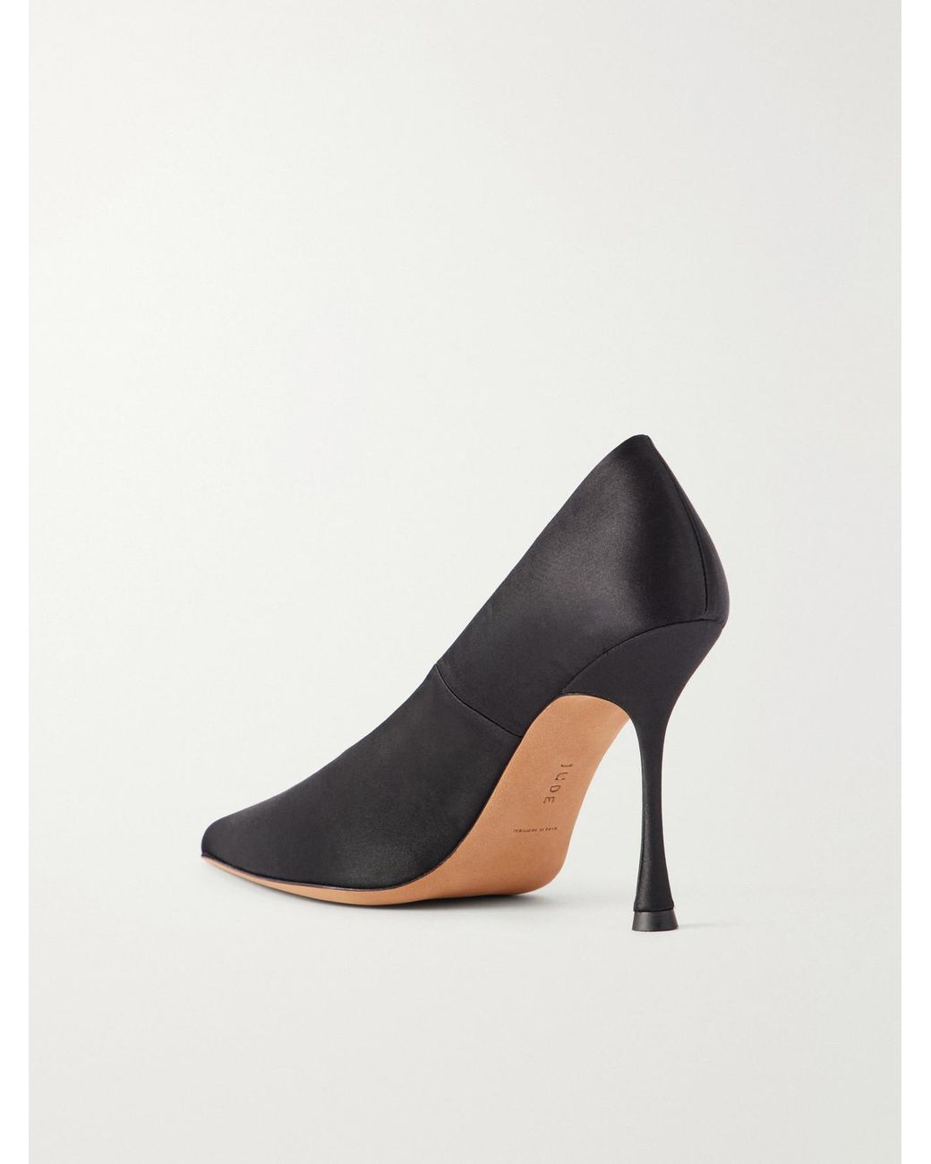 Jude Black Kiss 105 Satin Pumps