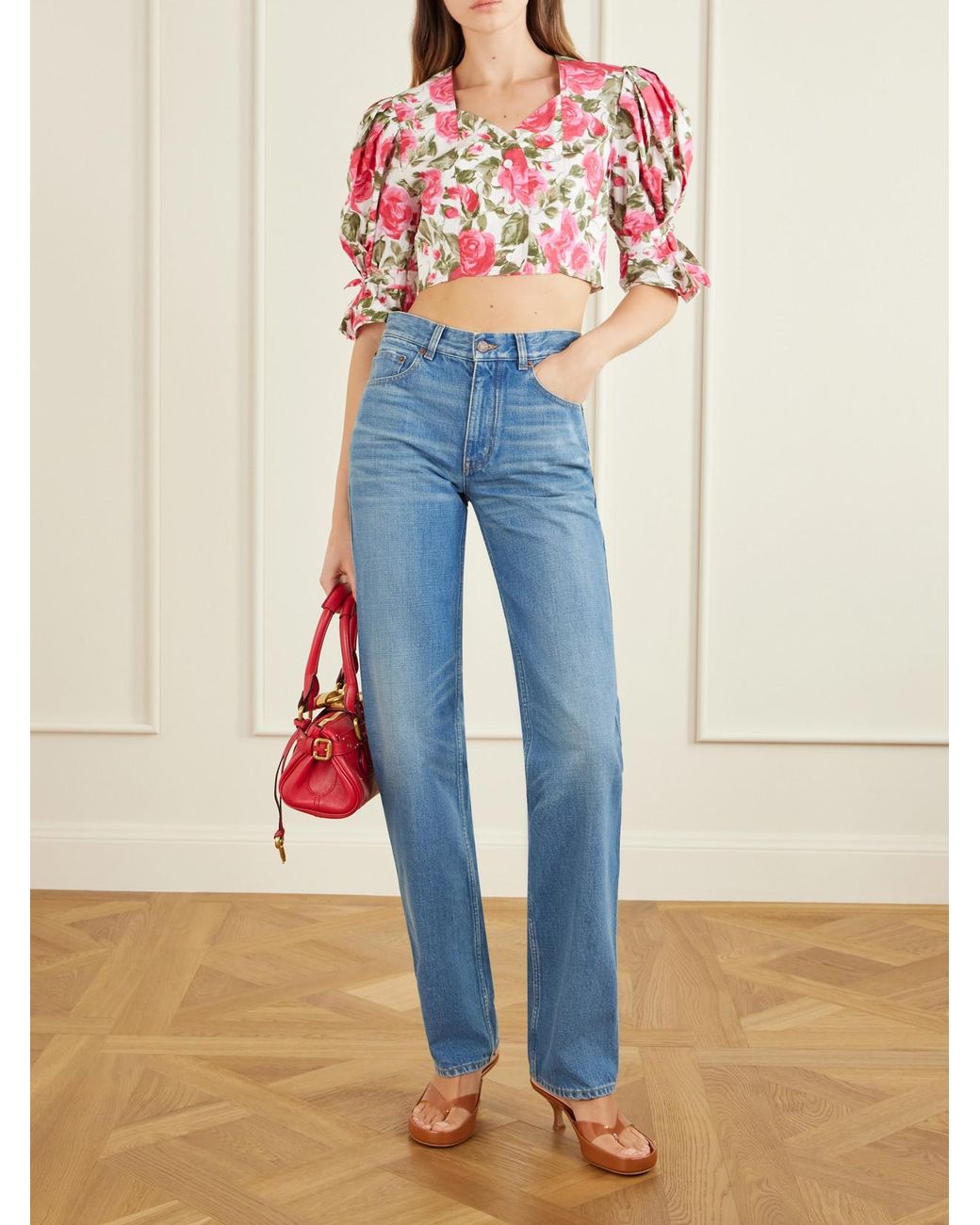 Chloé Blue Slim-Leg Denim Pants