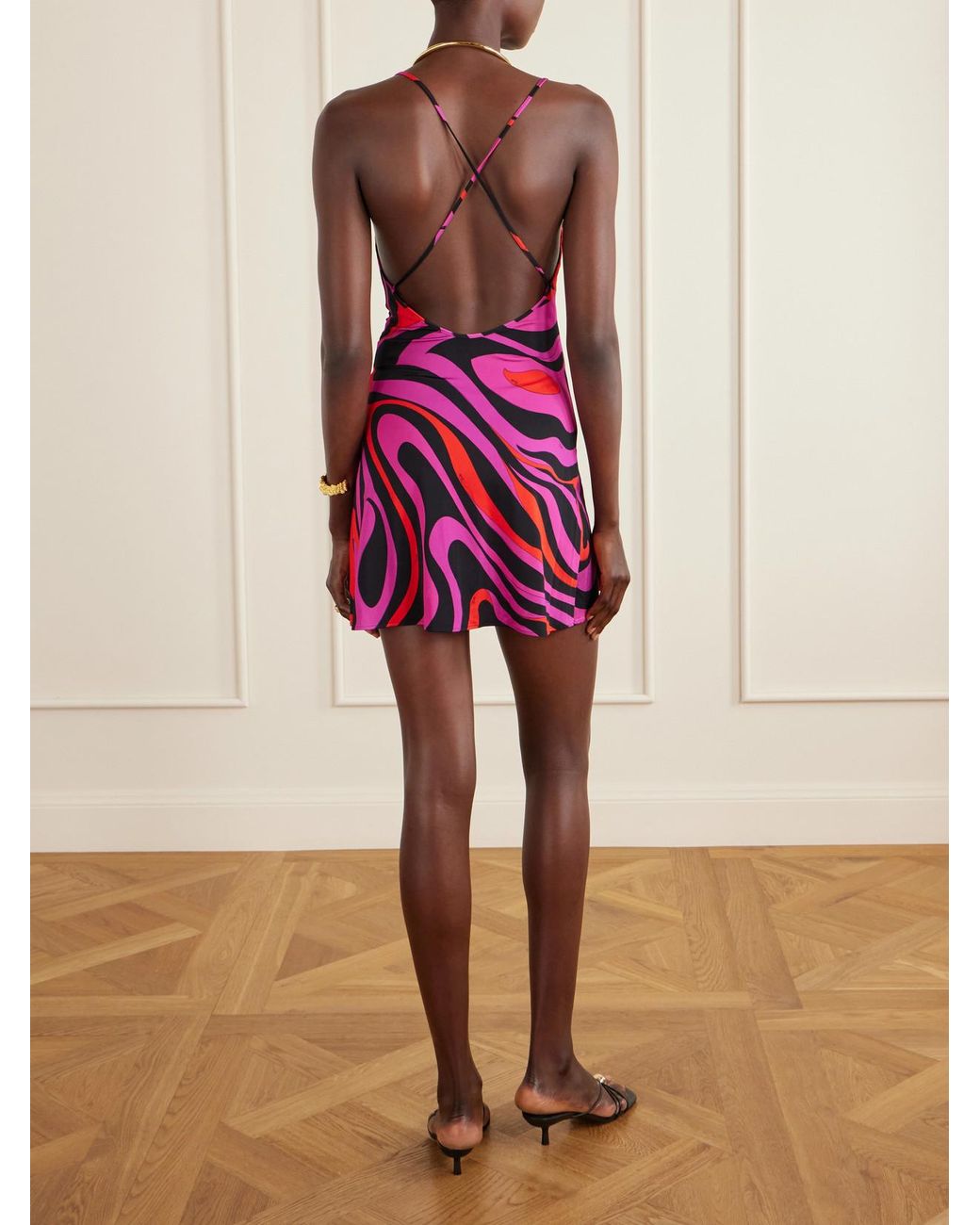 Emilio Pucci Red Printed Stretch-Jersey Mini Dress
