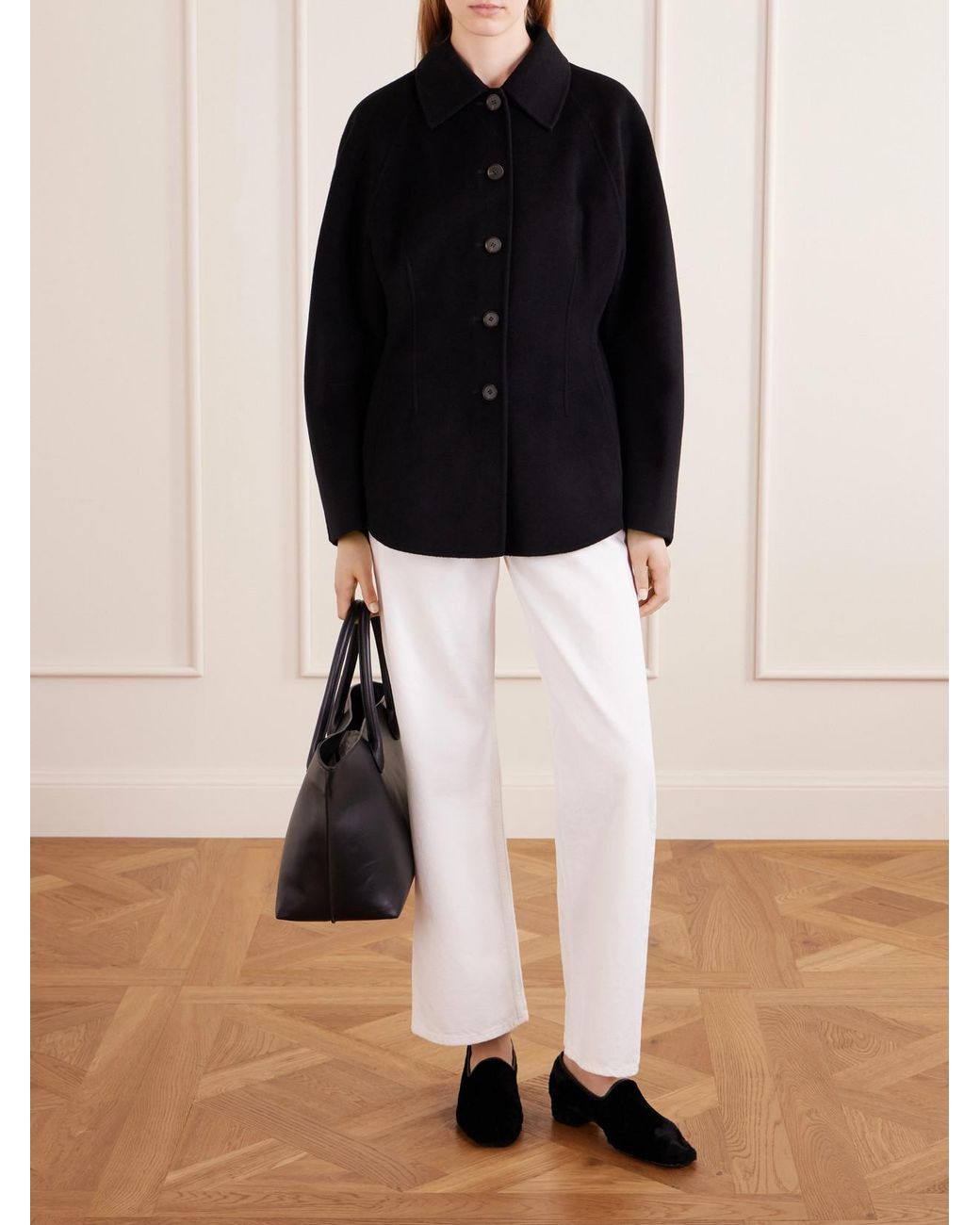 Rohe Black Wool And Cashmere-Blend Jacket