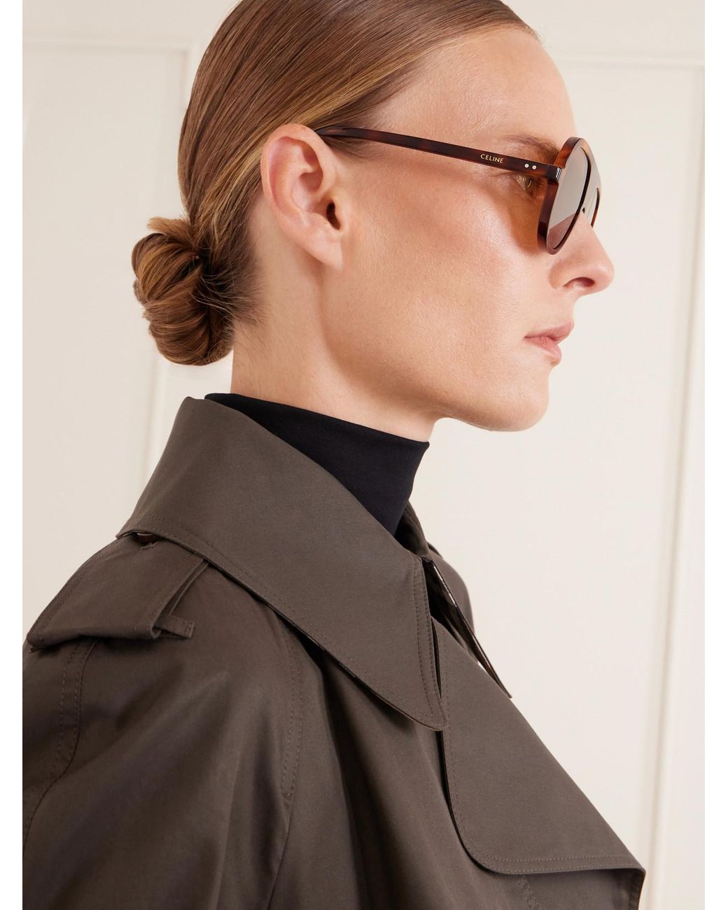 Céline Multicolor Thin Pilot Aviator-Style Acetate Sunglasses