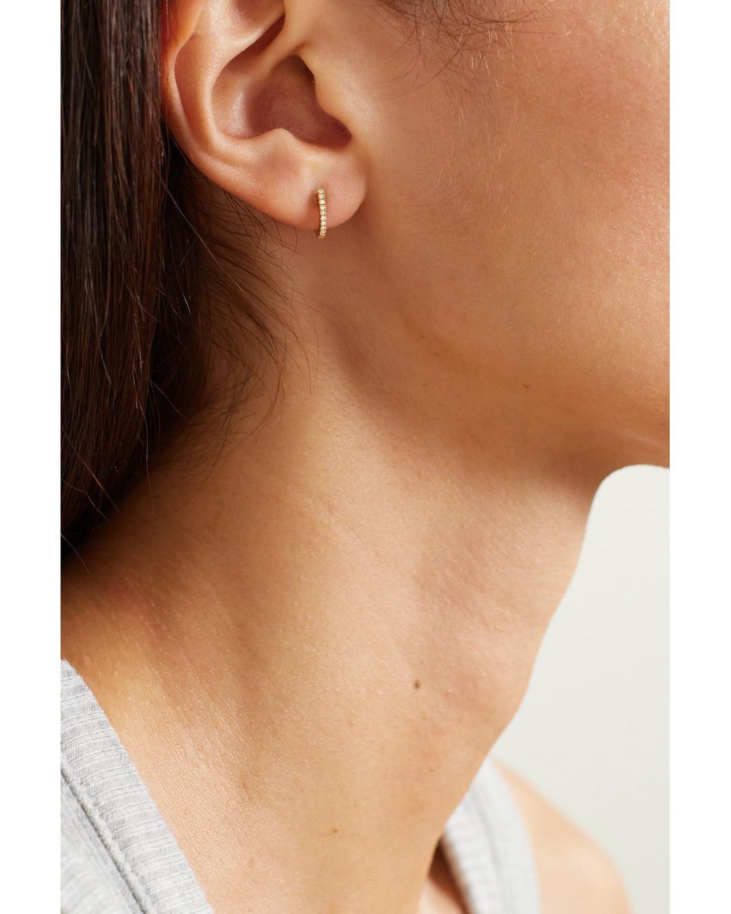 STONE AND STRAND Metallic Diamond Earring