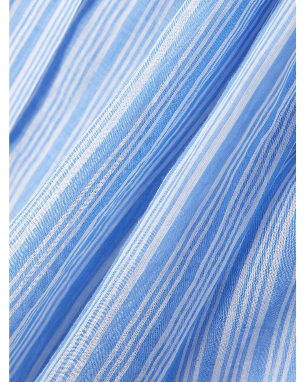 Doen Blue Jonie Striped Organic Cotton-Voile Blouse
