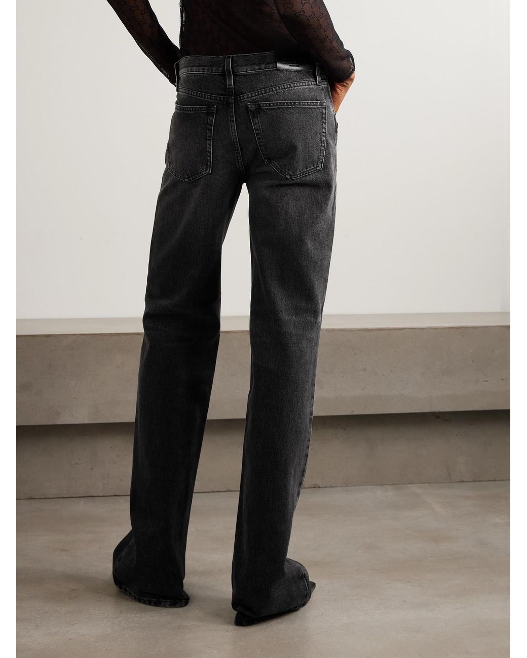 パンツ GUCCI Horsebit Low-Rise Jeans Gucci Horsebit-Detailed Low-Rise Bootcut Jeans in Black | Lyst