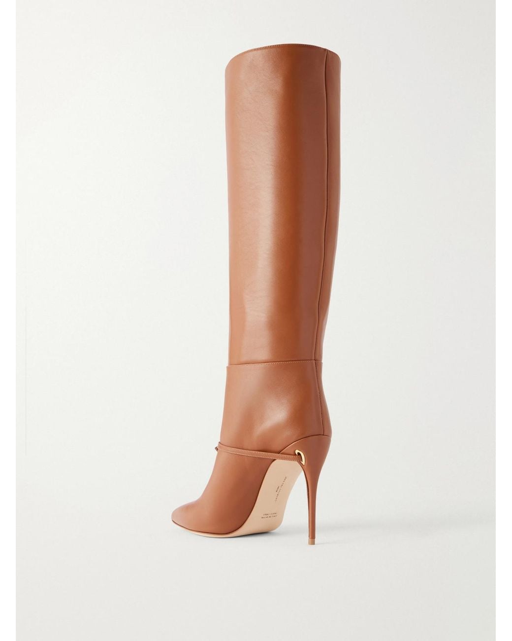 JENNIFER CHAMANDI Brown Cece 105 Buckle-Detailed Leather Knee Boots