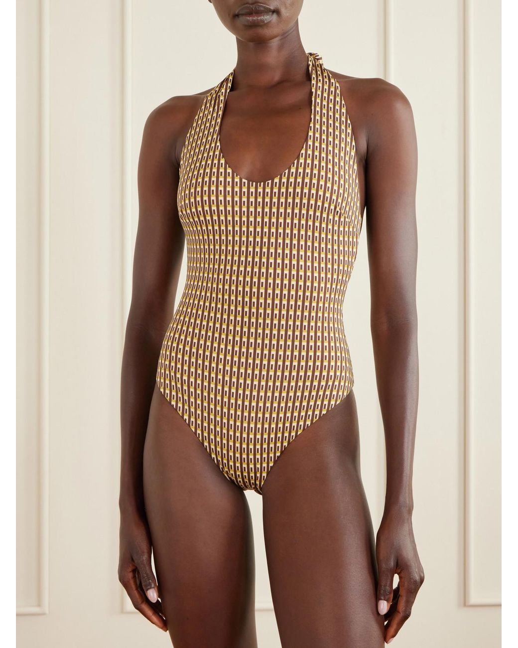 Sir Natural Cooper Printed Halterneck Swimsuit