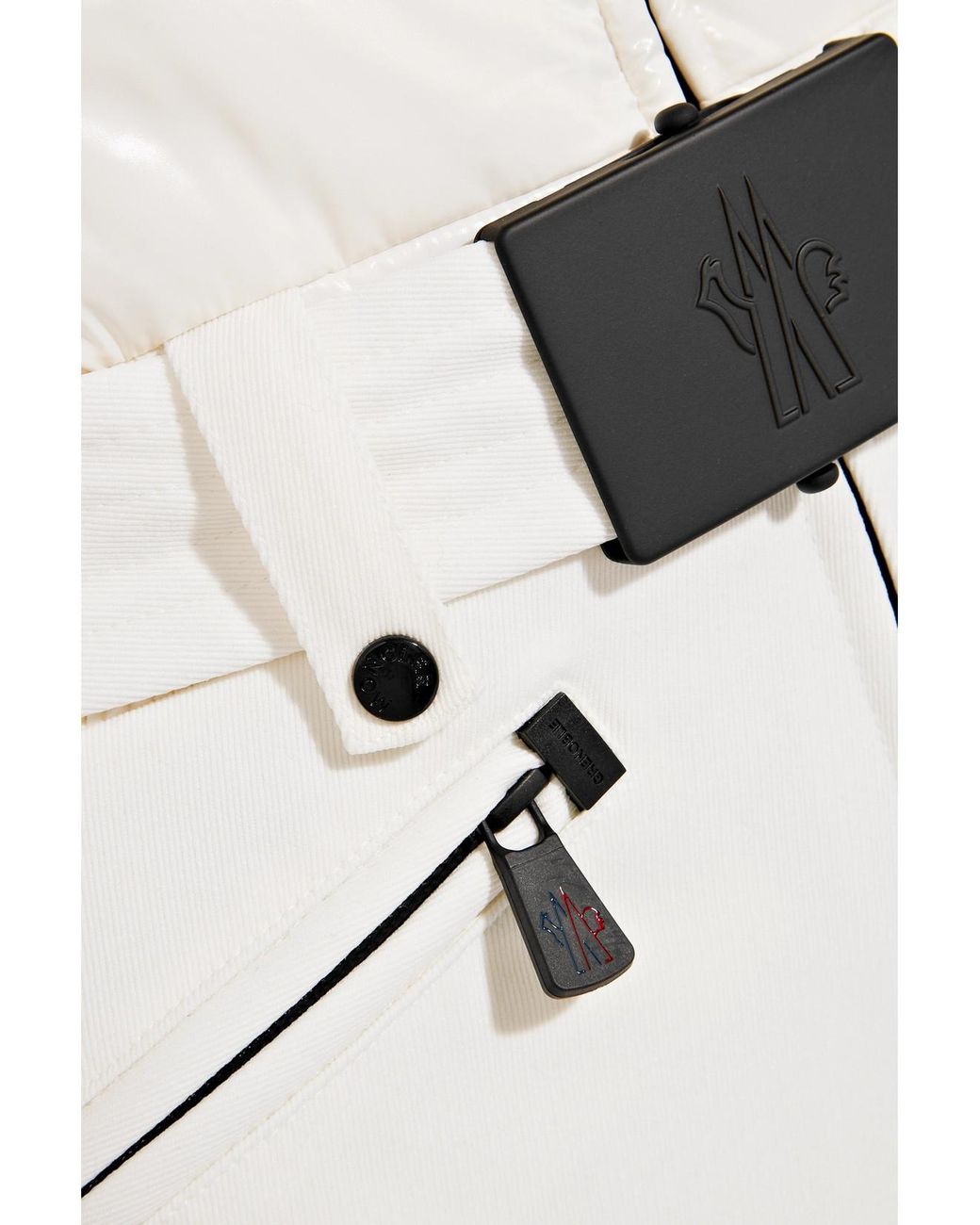 Moncler White Belted Quilted Padded Shell Ski Suit