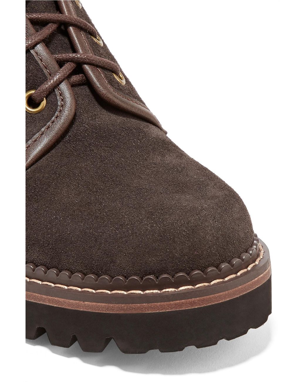 Chloe leather trimmed suede ankle boots sale
