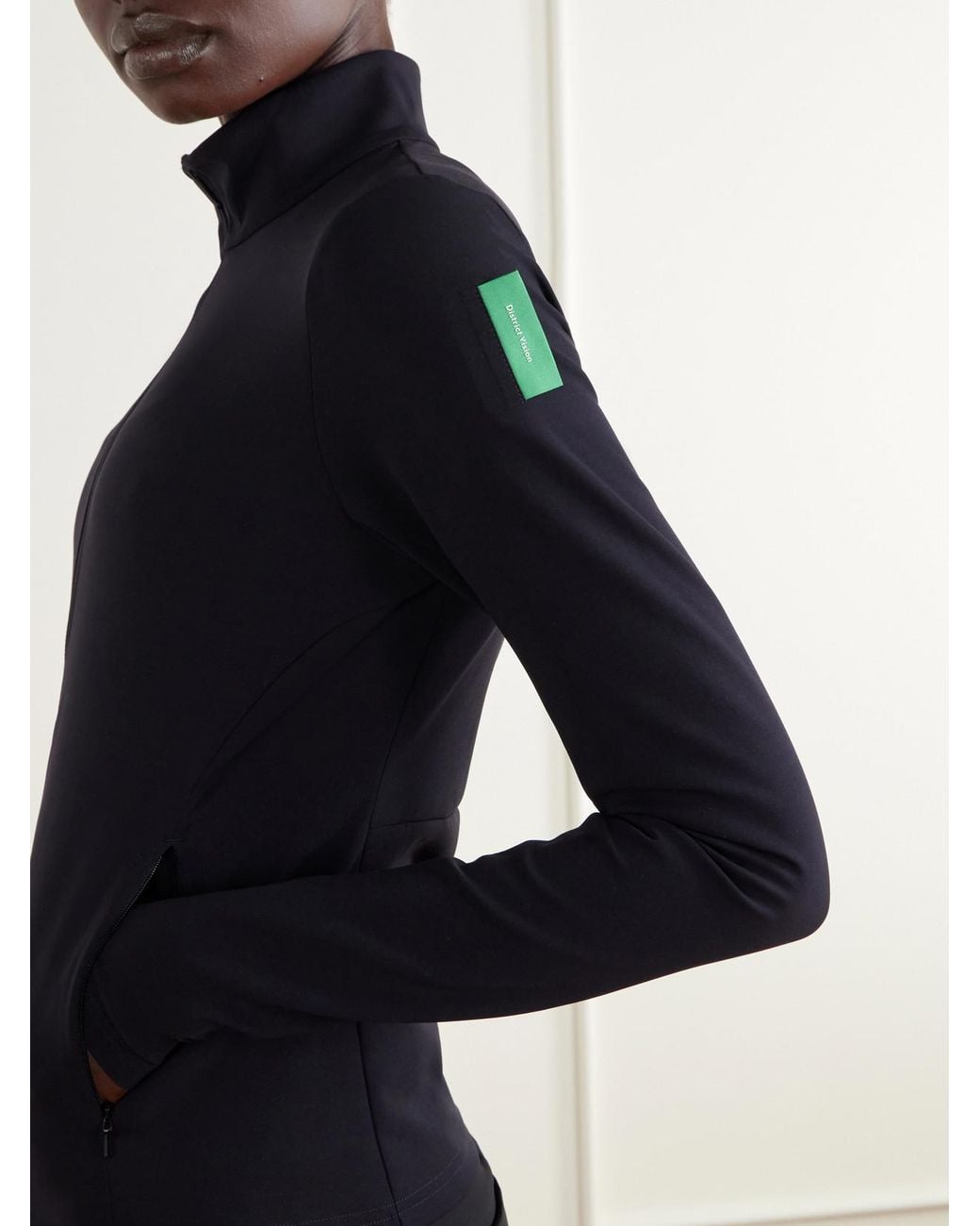 District Vision Blue Zip-Up Stretch-Jersey Jacket
