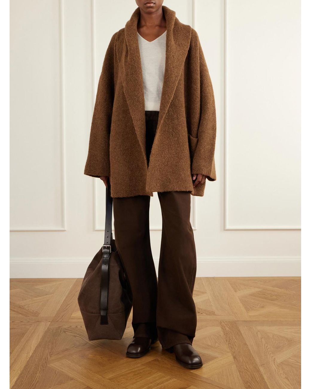 Lauren Manoogian Brown Alpaca And Wool-Blend Coat