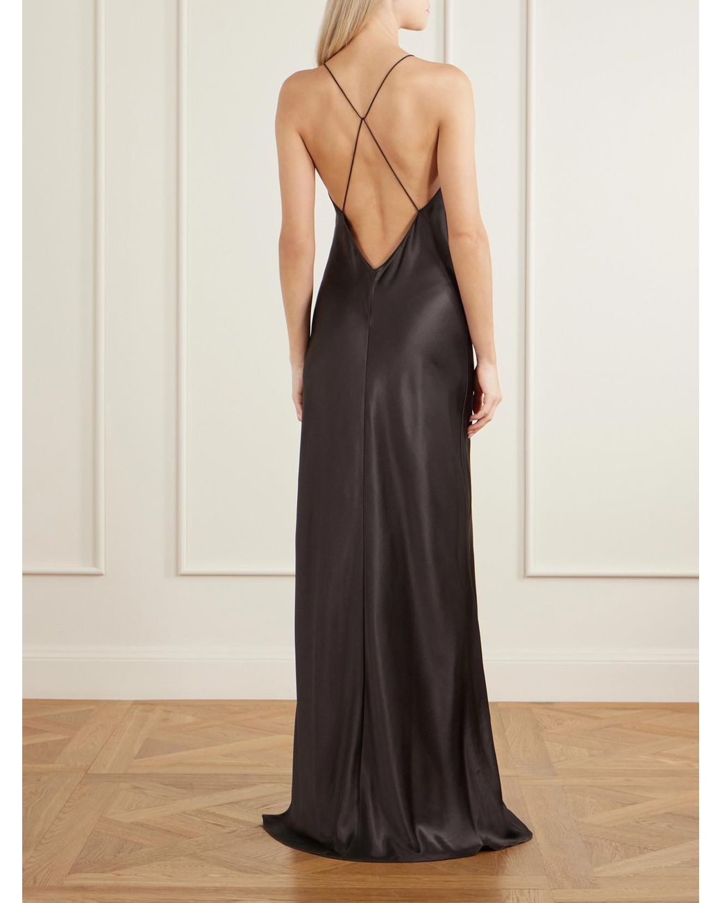 Nili Lotan White Ira Silk-Charmeuse Gown