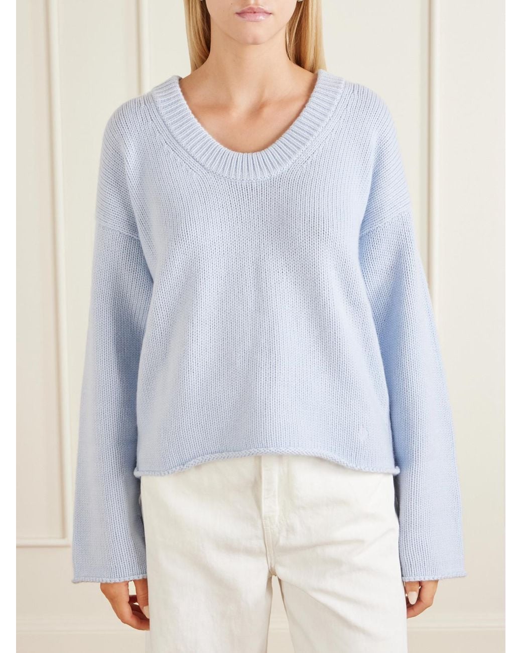 Loulou de Saison Blue Derry Cashmere Sweater