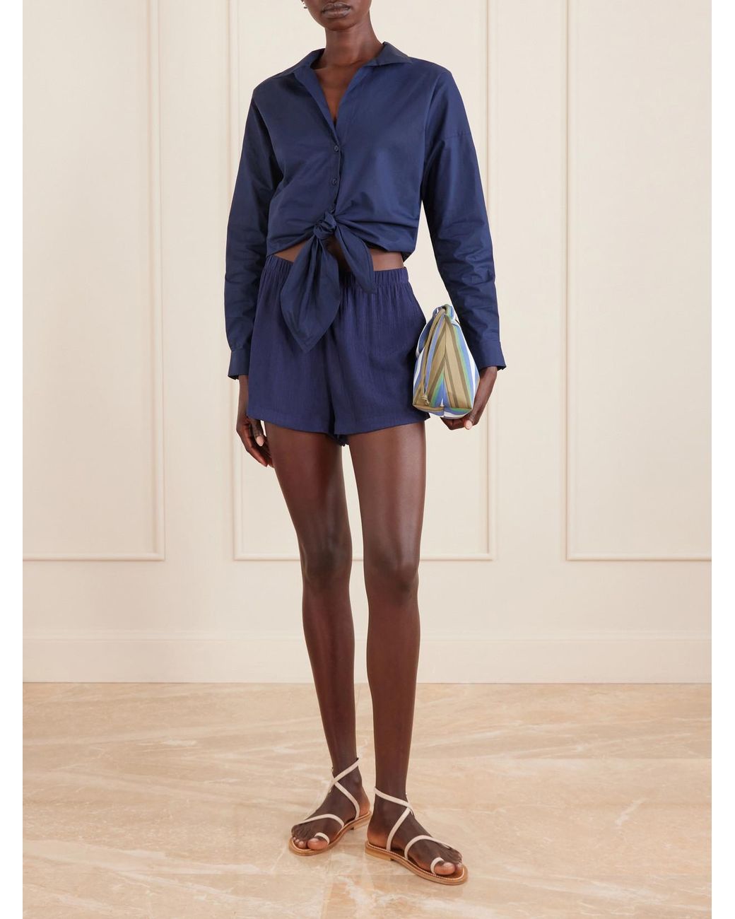 Away That Day Blue Maldives Gauze Shorts