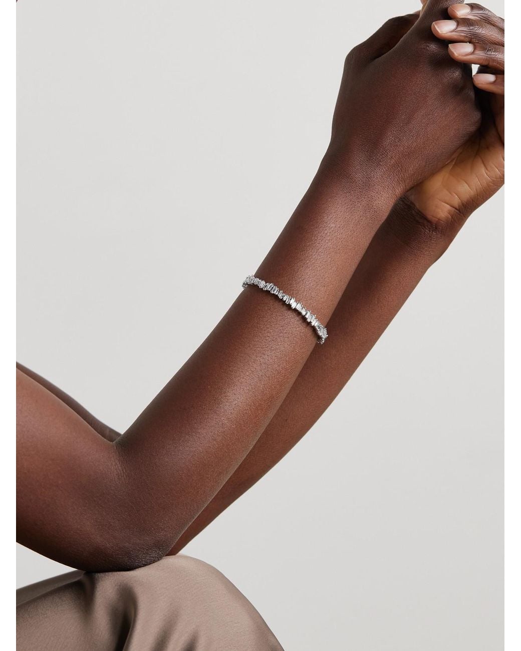 Suzanne Kalan Natural 18-Karat Diamond Tennis Bracelet