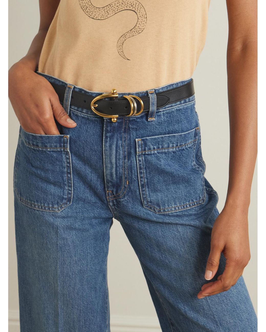 Chloé Black Bracelet Leather Belt