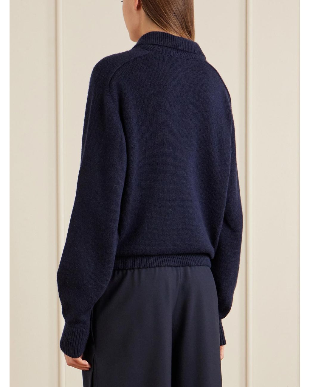 Khaite Blue Jackson Wool And Cashmere Sweater