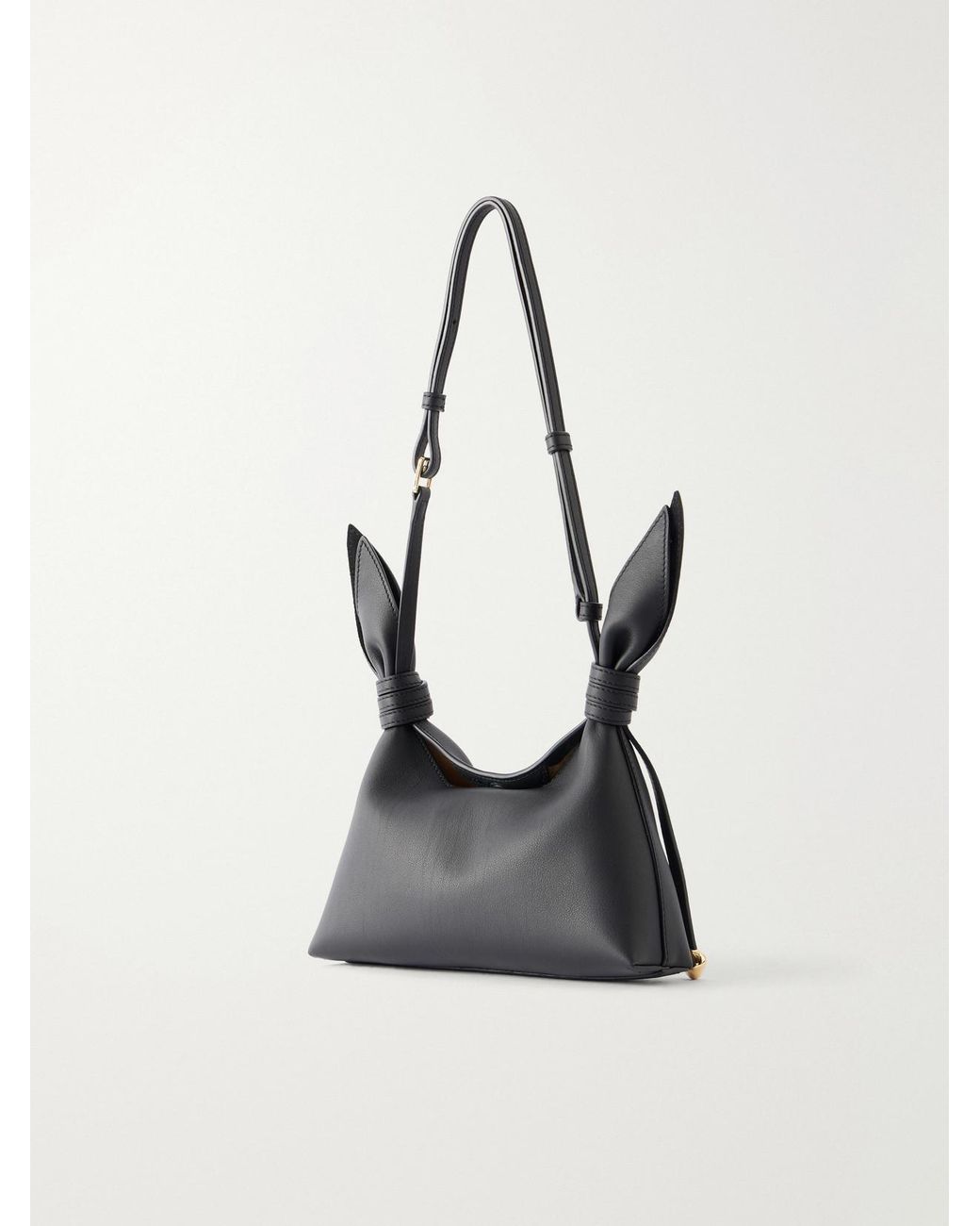 Loewe Black Scarf Mini Knot-Detailed Leather Shoulder Bag