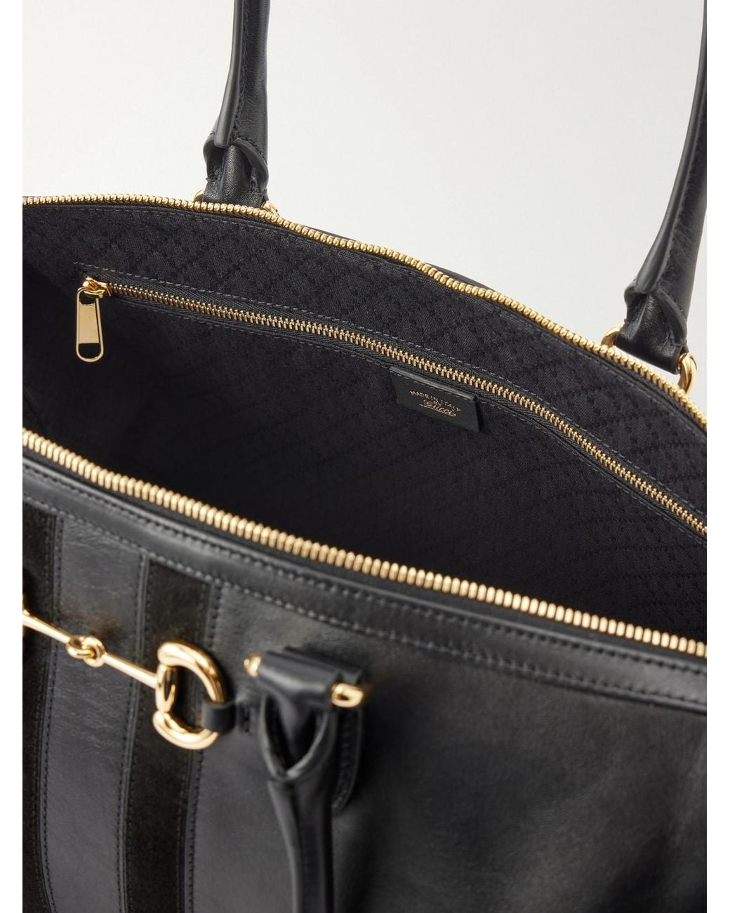 Gucci Black Borsetto Medium Leather Shoulder Bag