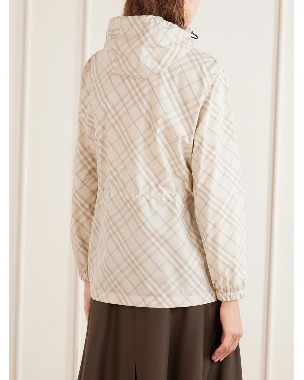 Burberry Natural Checked Shell Jacket