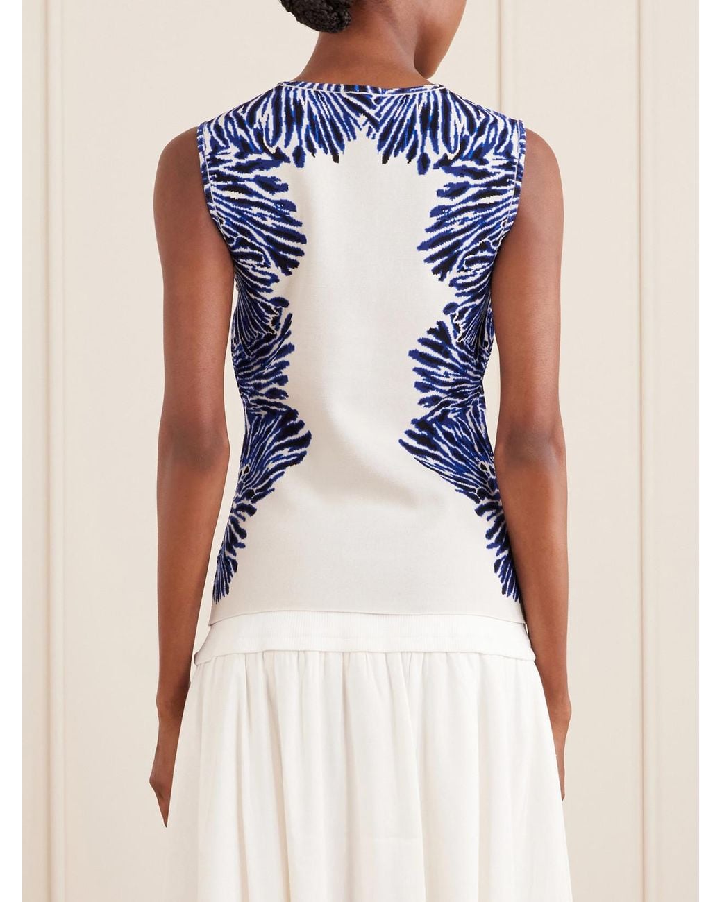 Ulla Johnson Blue Aylin Jacquard-Knit Tank