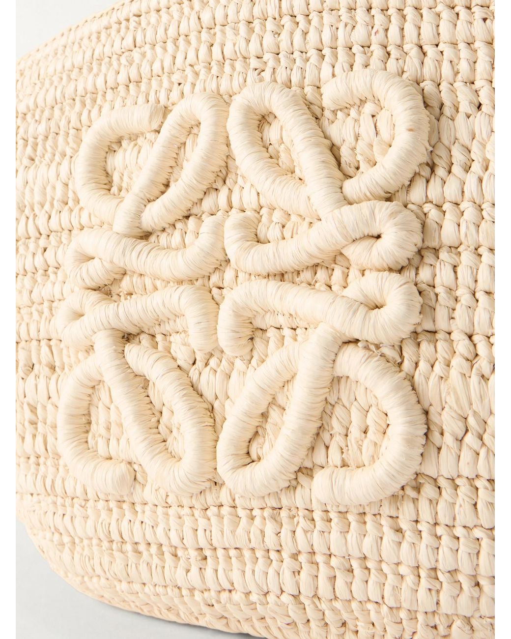 Loewe Natural Paula's Ibiza Eclipse Leather-Trimmed Raffia Shoulder Bag