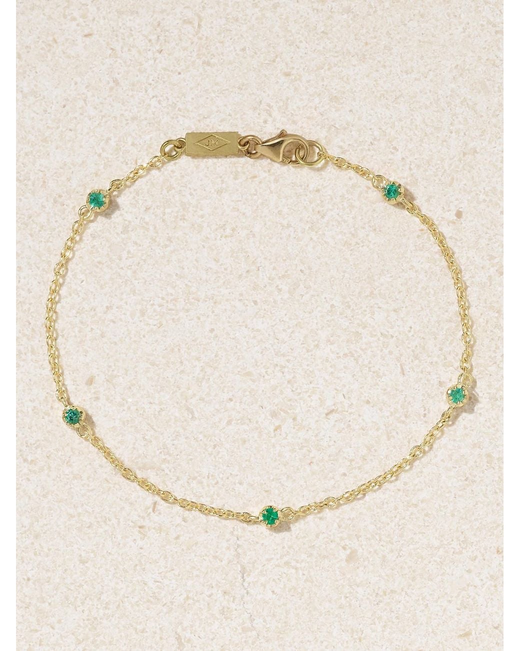 Jennifer Meyer Natural 18-Karat Emerald Bracelet