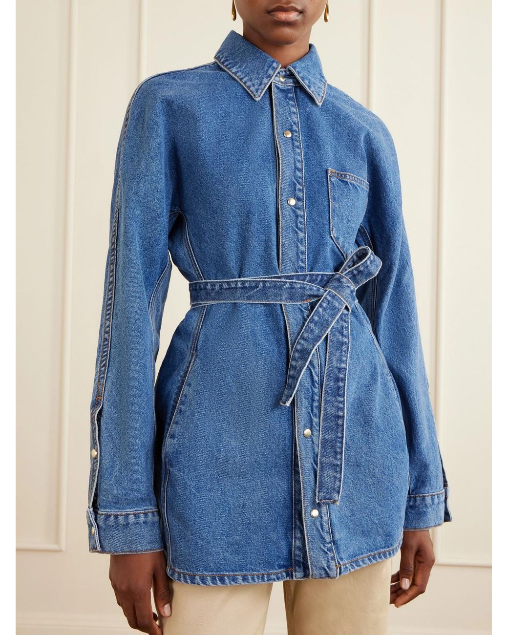 OSSOU Blue Cinch Denim Shirt