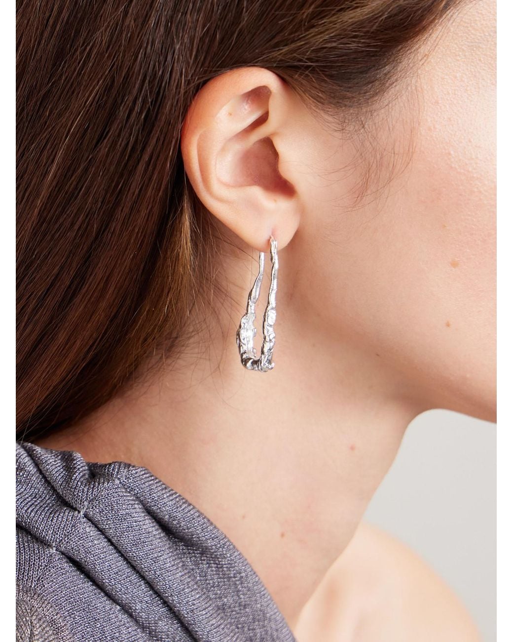 COMPLETEDWORKS Natural Plated Hoop Earrings