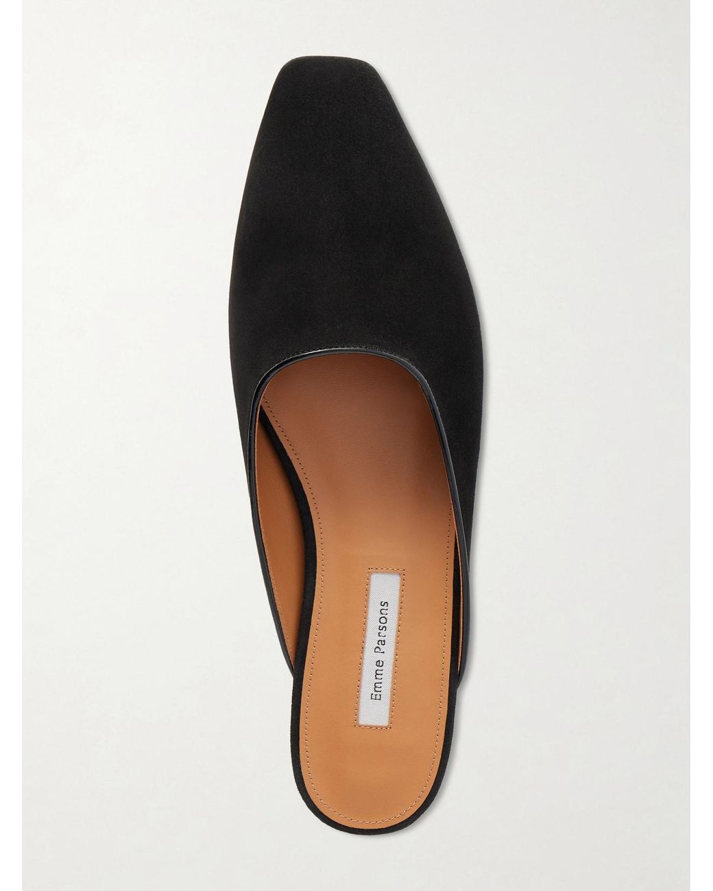 Emme Parsons White Suede Mules