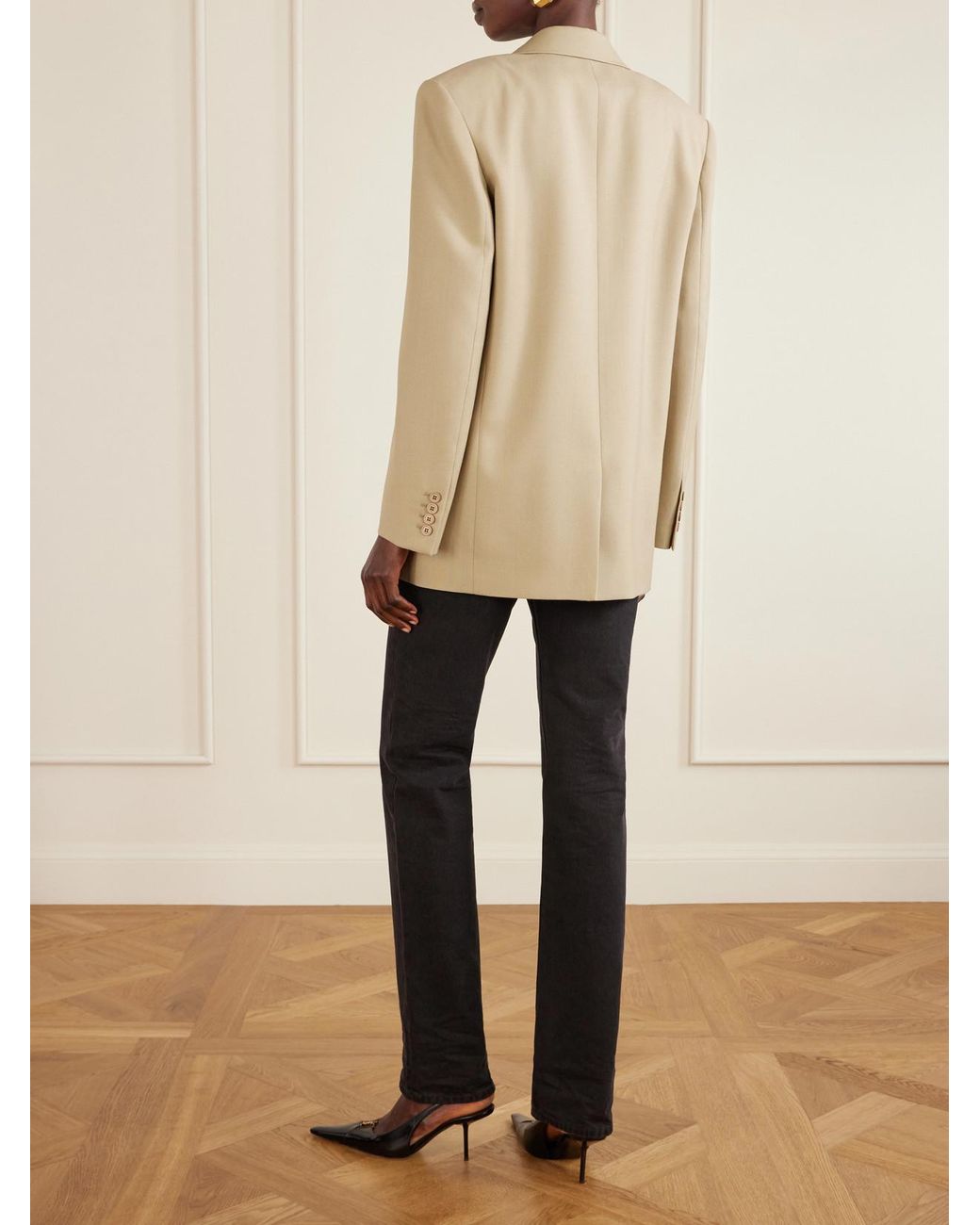 Saint Laurent Natural Wool And Silk-Blend Blazer