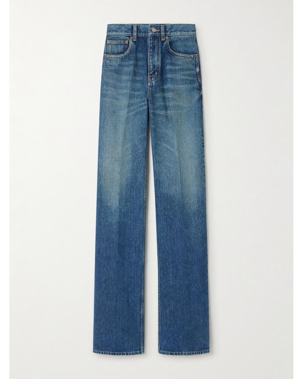 Saint Laurent Blue Neo Clyde Straight-Leg Jeans